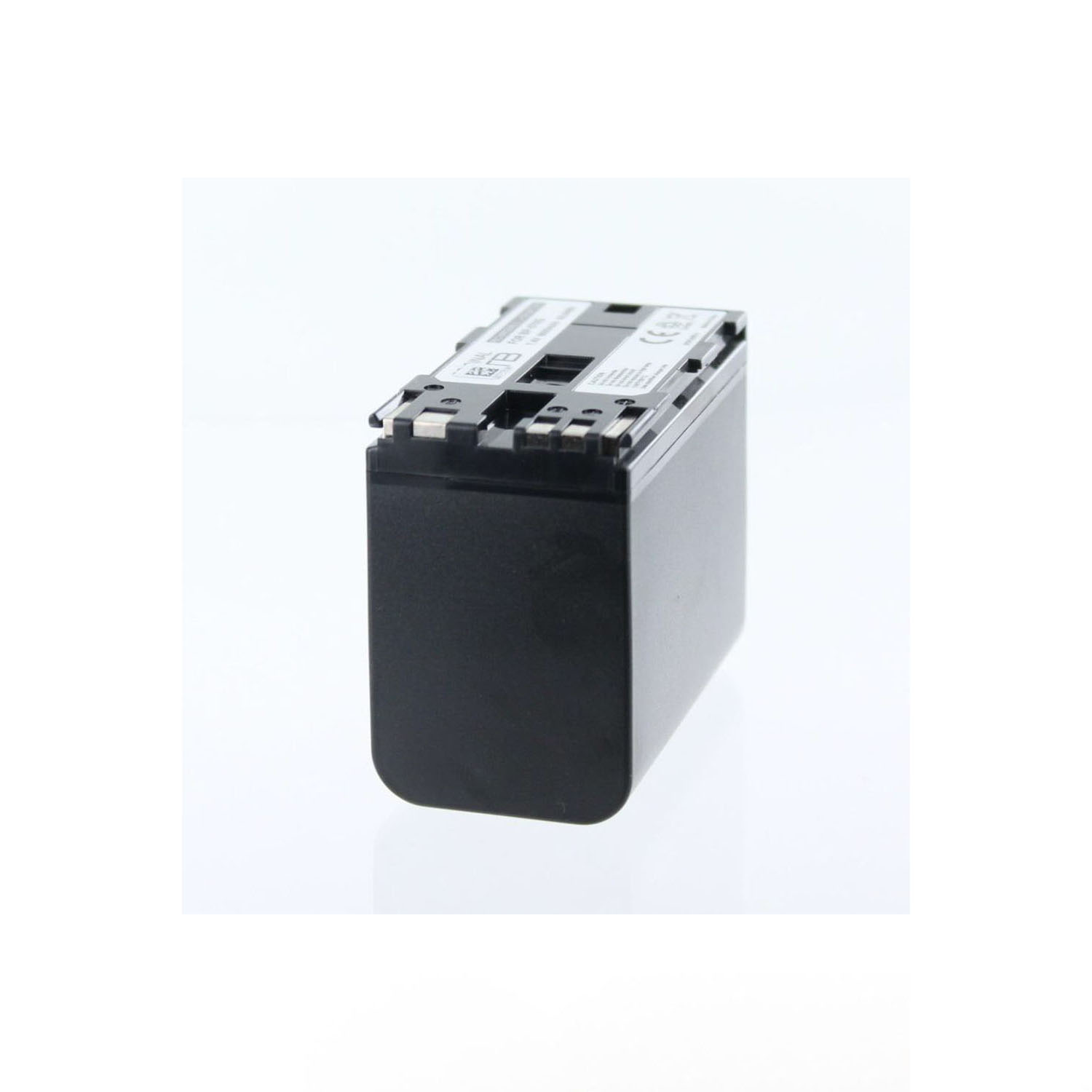 Schwarzes Batteriepaket, rechteckige Form. Weißer Hintergrund.