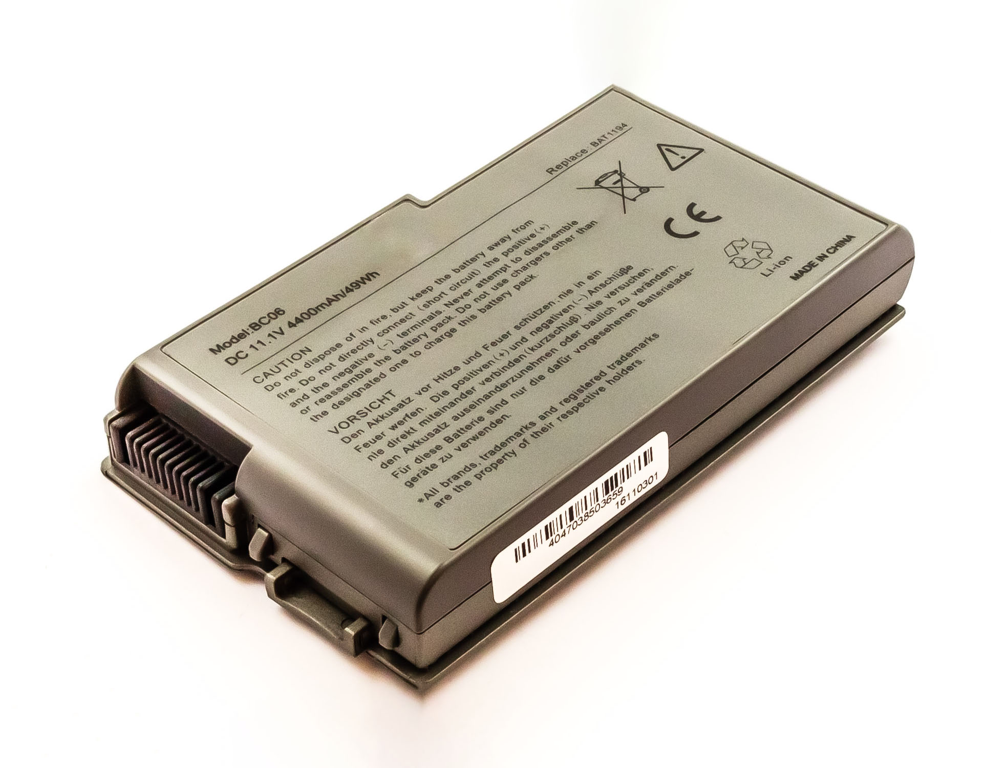 Volt, 11.1 Li-Ion 4400 Li-Ion, Latitude Notebookakku, AGI kompatibel D600 Akku Dell mit mAh