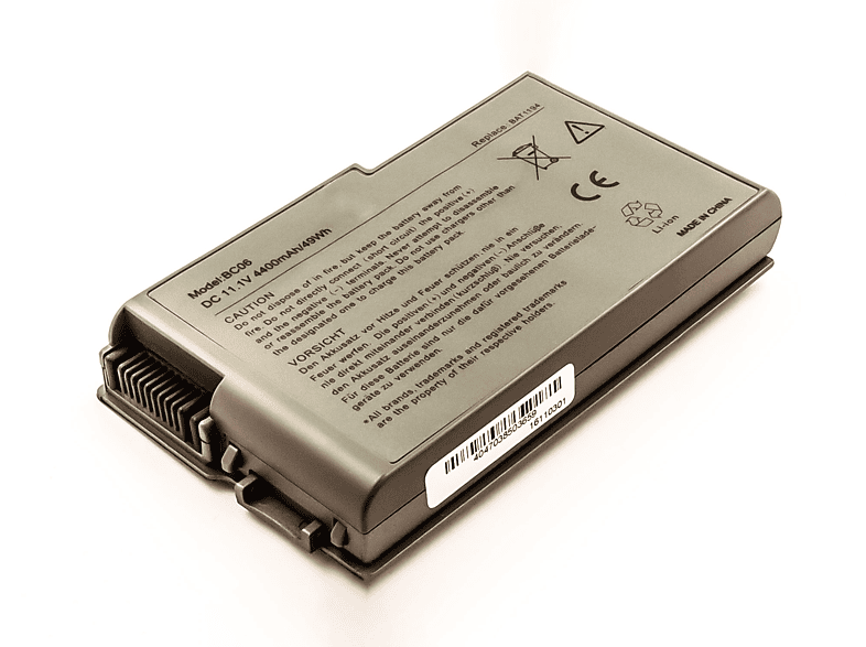 AGI Akku kompatibel mit Dell Latitude D600 Li-Ion Notebookakku, Li-Ion, 11.1 Volt, 4400 mAh
