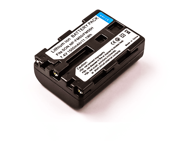 MOBILOTEC Akku kompatibel mit Sony DSC-F707|DSC-R1|DCR-PC6|DCR-PC8 Li-Ion Akku, Li-Ion, 7.2 Volt, 1100 mAh