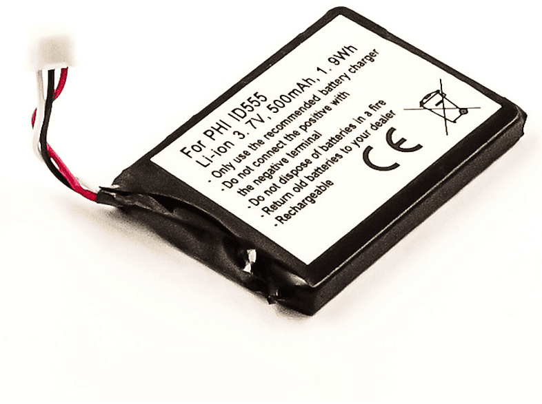 MOBILOTEC Akku kompatibel mit Swissvoice Iron Li-Ion Akku, Li-Ion, 3.7 Volt, 500 mAh