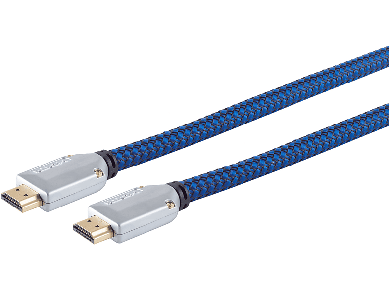A-St./HDMI Metall-St. verg 1m Kabel S/CONN HDMI CONNECTIVITY sw-blauer MAXIMUM A-St. HDMI