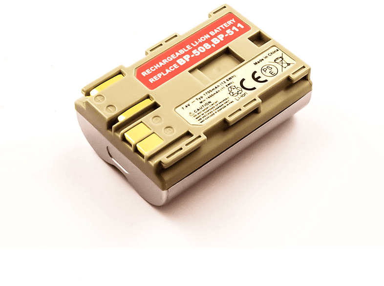 MOBILOTEC Akku kompatibel mit Canon BP-514 Li-Ion Akku, Li-Ion, 7.4 Volt, 1250 mAh