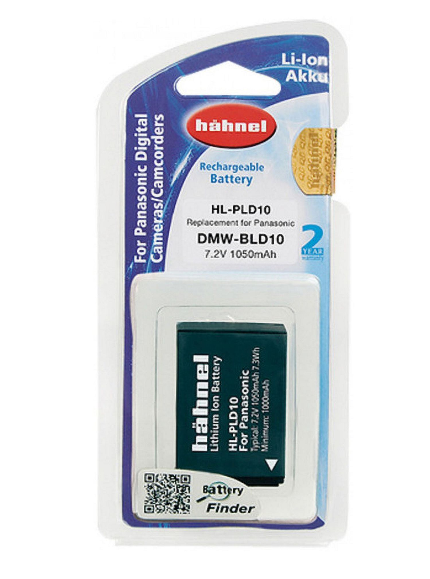 MOBILOTEC Hähnel Akku kompatibel mit Li-Ion, DMW-BLD10 mAh Panasonic Akku, 1050 7.2 Volt, Li-Ion