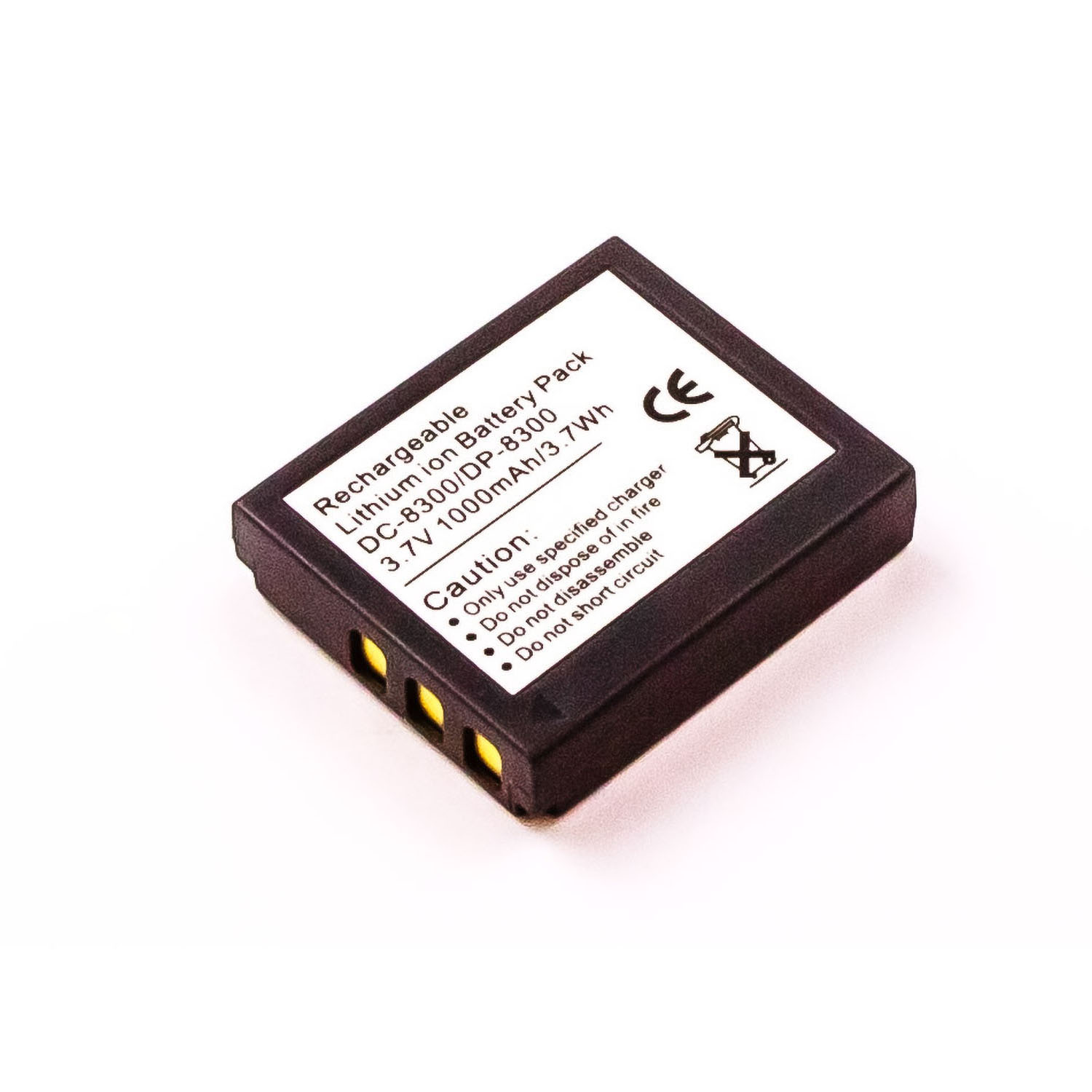 MOBILOTEC Akku kompatibel mit Rollei Li-Ion Volt, Compactline Akku, Li-Ion, 150|RCP-7430XW|8427XW 3.7 mAh 1000