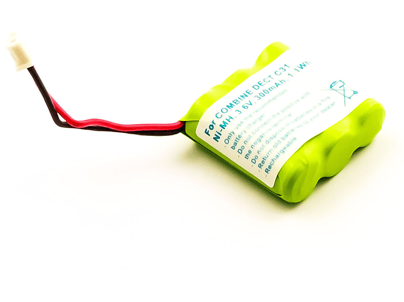 MOBILOTEC Akku kompatibel mit Panasonic PANAFONE KX-T991DL NiMH Akku, NiMH, 3.6 Volt, 300 mAh