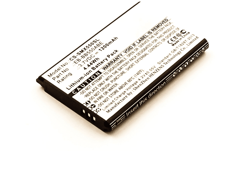 Li-Ion, Samsung Akku, 1200 mit Volt, Akku 3.7 Li-Ion SM-B550H|XCover mAh 550 kompatibel MOBILOTEC