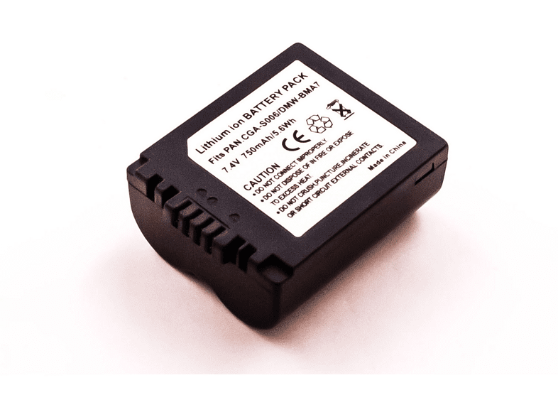 MOBILOTEC Akku kompatibel mit Panasonic CGA-S006 Li-Ion Akku, Li-Ion, 7.2 Volt, 750 mAh