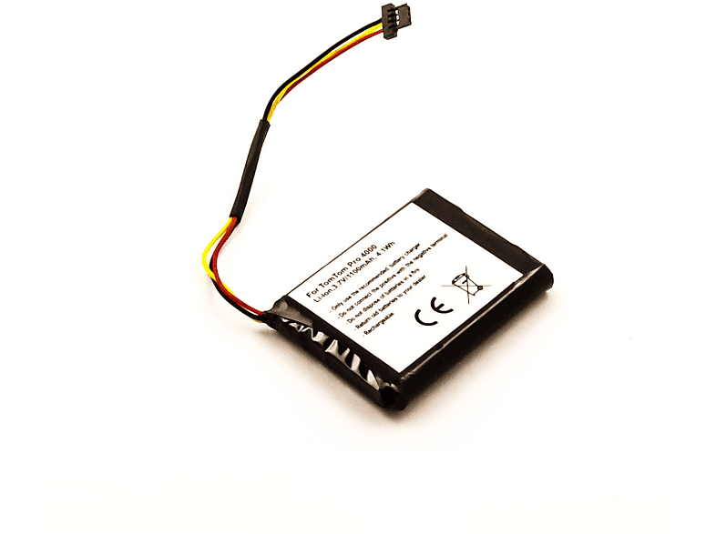 MOBILOTEC Akku kompatibel mit TomTom ICP653443M (nicht IPC653443) Li-Ion Akku, Li-Ion, 3.7 Volt, 1100 mAh