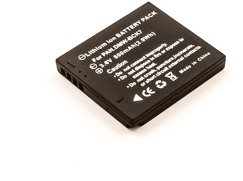 MOBILOTEC Akku kompatibel mit Panasonic LUMIX DMC-FH5|-FS14|-FS22 Li-Ion Akku, Li-Ion, 3.7 Volt, 600 mAh