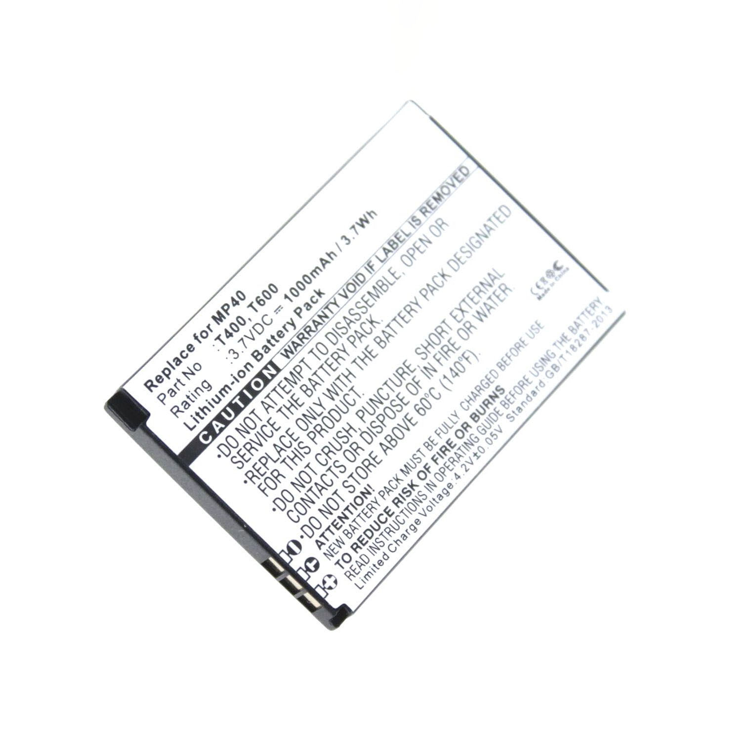 AGI 1000 Akku kompatibel Li-Ion, mit mAh Volt, 3.7 Swissvoice MP40 Li-Ion Handy-/Smartphoneakku,