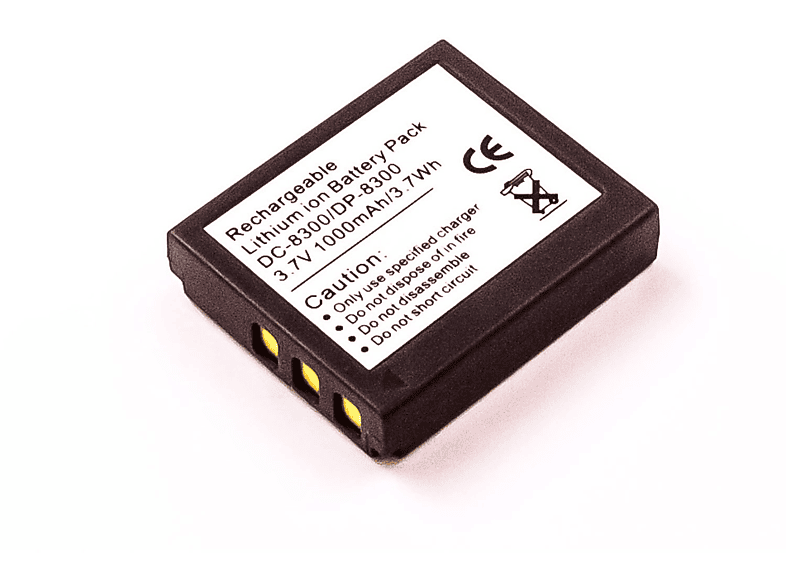 MOBILOTEC Akku kompatibel mit Traveler DC-8300|DC-XZ6|DC-8500|DC-8600 Li-Ion Akku, Li-Ion, 3.7 Volt, 1000 mAh