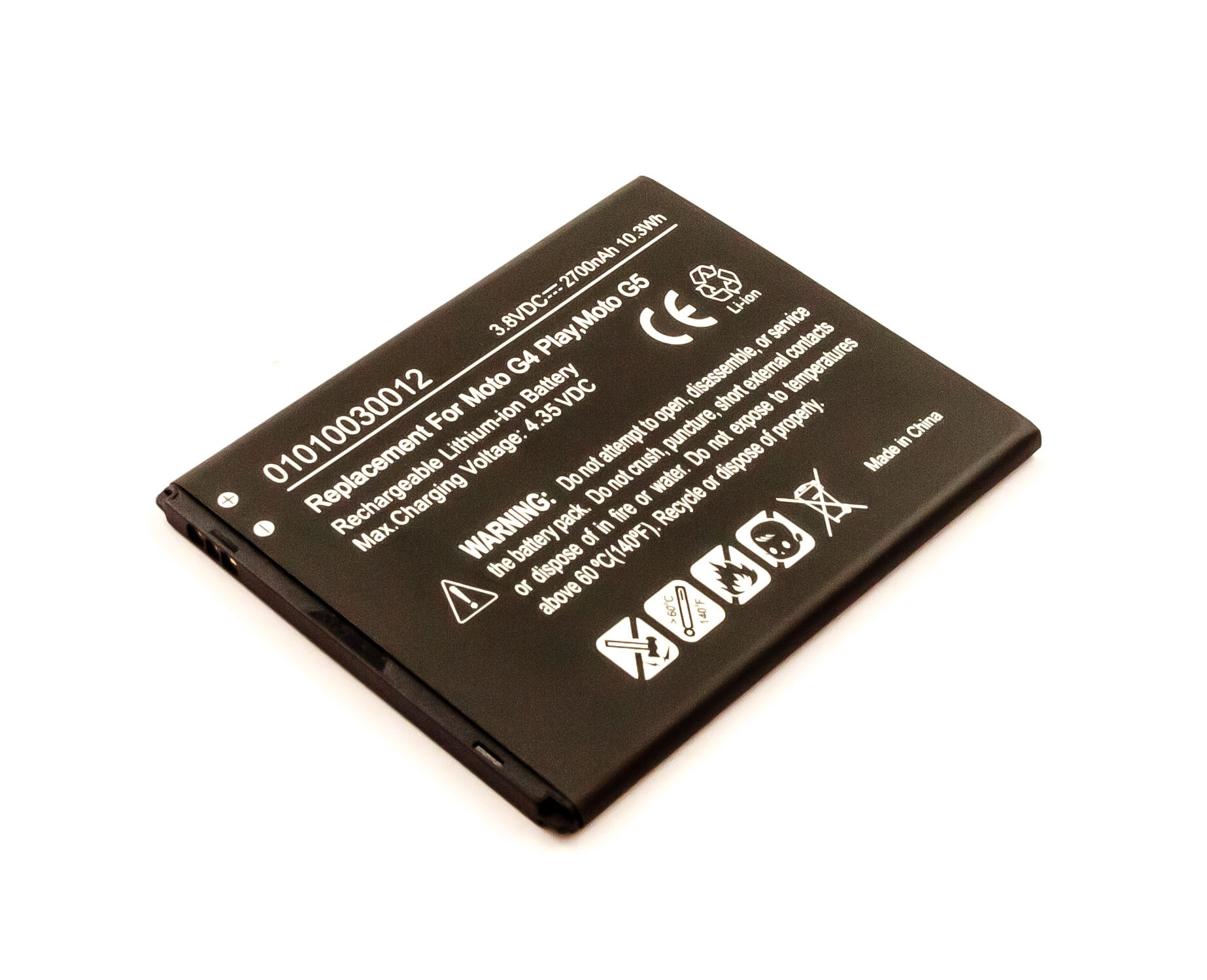 AGI Akku kompatibel mit Motorola 2700 Volt, Handy-/Smartphoneakku, mAh 3.8 Li-Ion, Play|GK40 G4 Li-Ion