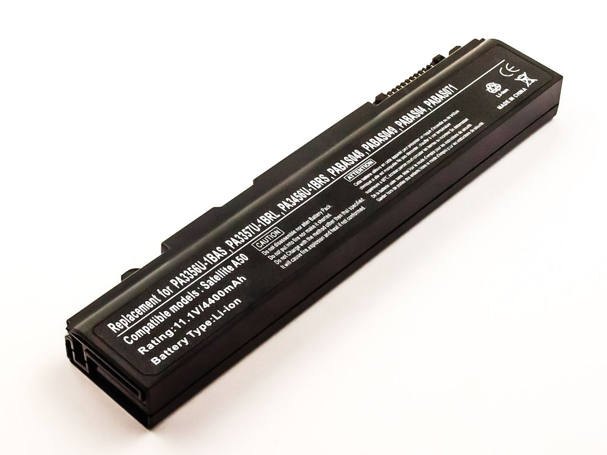 MOBILOTEC Toshiba Volt, kompatibel 11.1 A50 4400 mAh Akku, Akku Li-Ion, Satellite mit Li-Ion