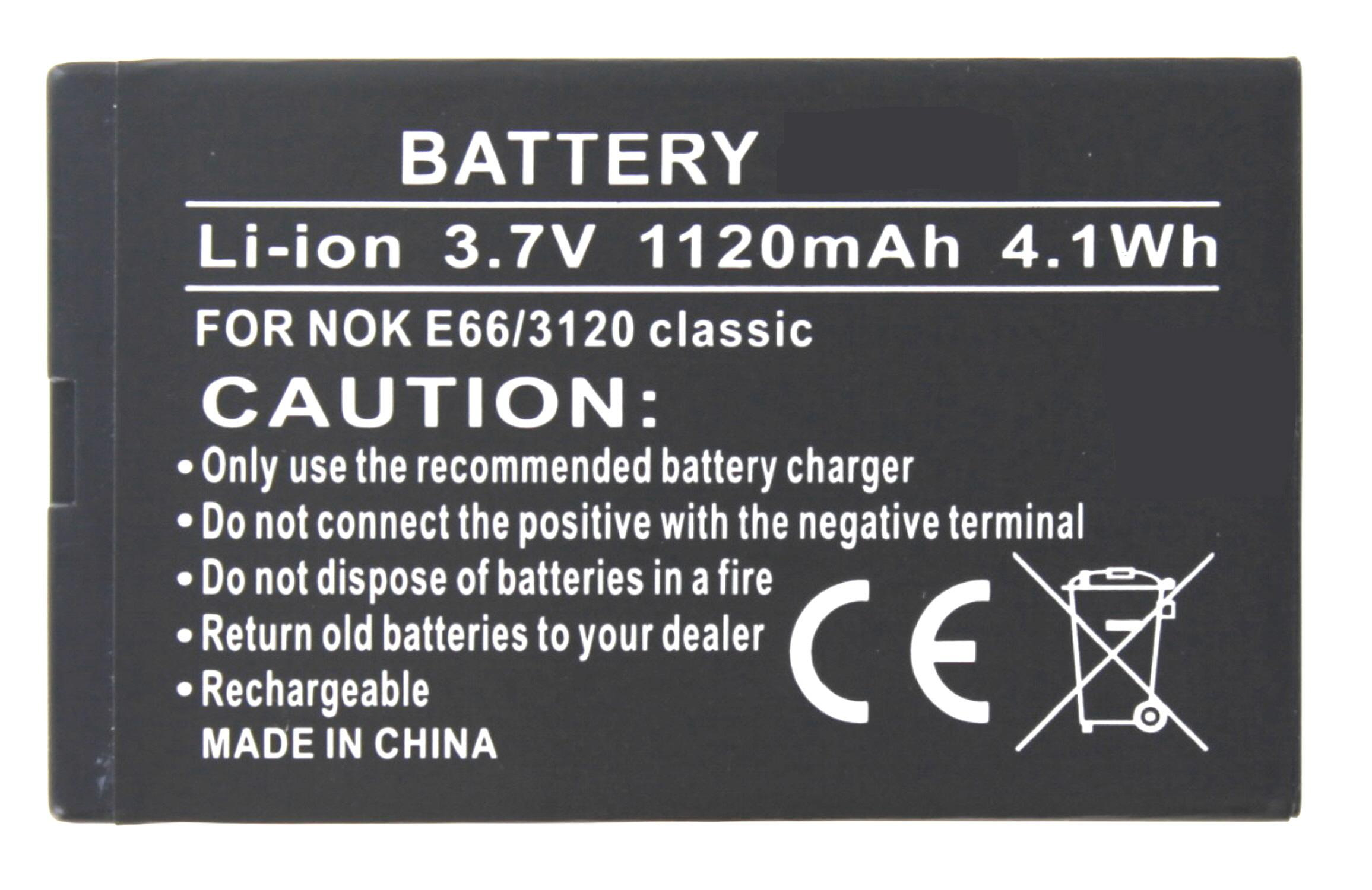 Akku, Akku MOBILOTEC kompatibel Li-Ion, 3.7 Volt, Li-Ion mit 1120 Nokia mAh 515