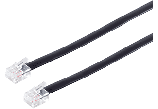 S/CONN MAXIMUM CONNECTIVITY Western-Stecker 6/6 / Western-Stecker 6/6, 6m ISDN-Anschlusskabel schwarz