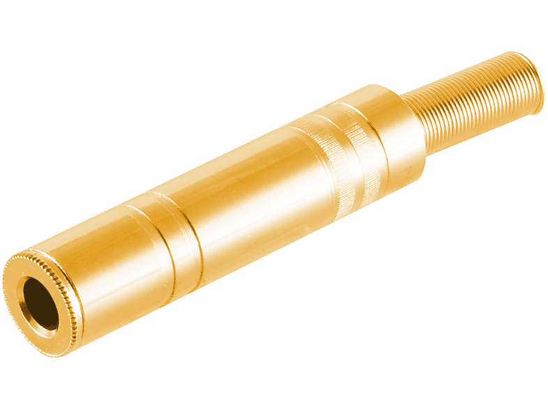 Stereo 6,3mm, CONNECTIVITY S/CONN Metall, Klinke Klinkenkupplung vergoldet MAXIMUM