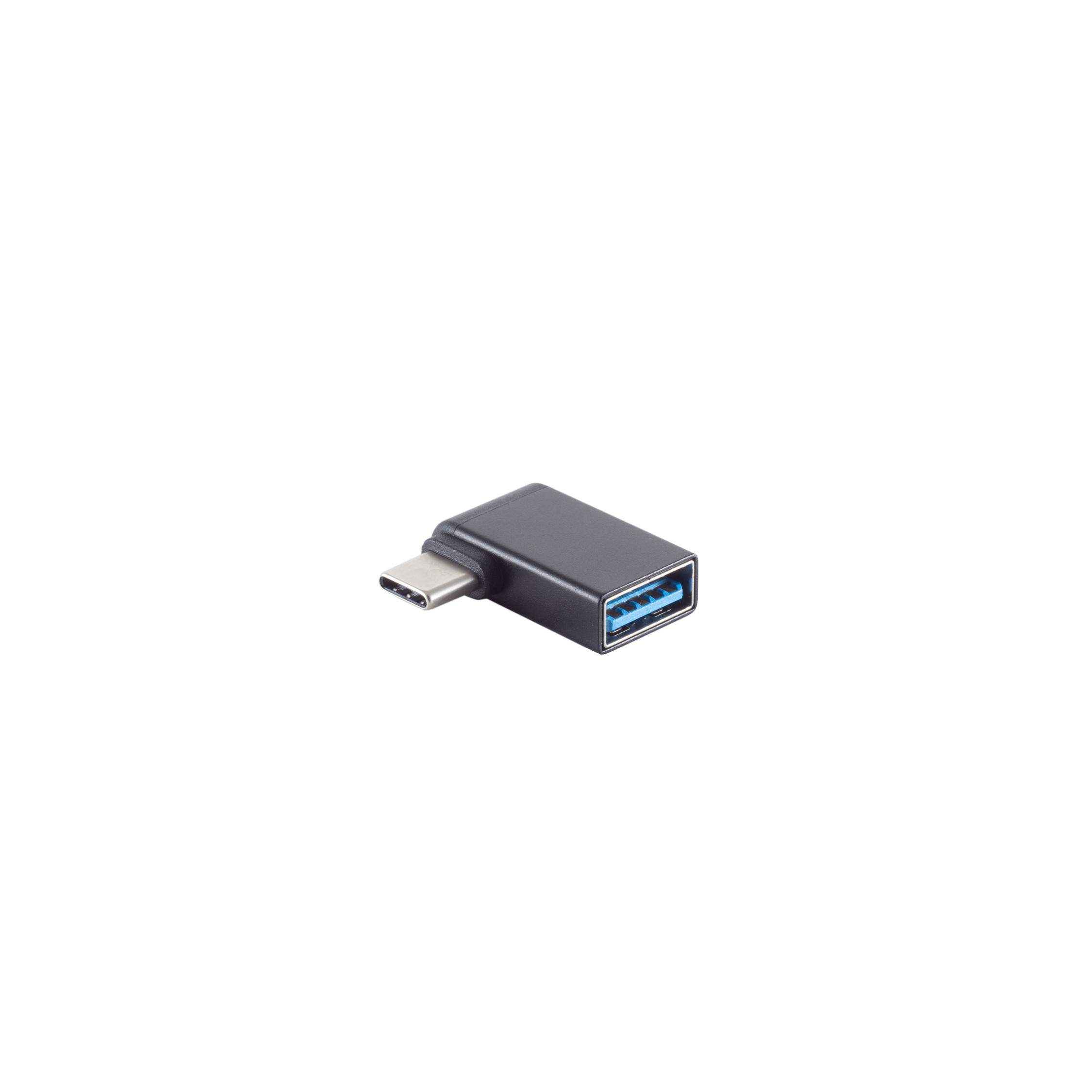 Adapter 3.0 S/CONN CONNECTIVITY C-Stecker USB-C / USB-A Buchse, 90° Adapter, USB-Typ MAXIMUM