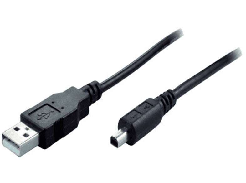 S/CONN MAXIMUM CONNECTIVITY USB-Mini Kabel USB-A-St/USB-B-Mini 4-pin St 2.0 2m, USB Kabel, 2 m, Schwarz