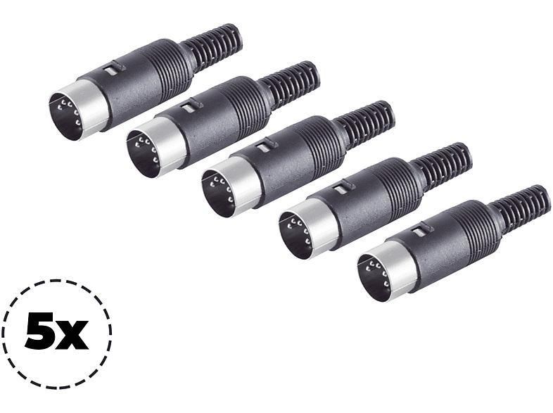S/CONN - Connettore diodo massimo connectivity a 5 poli, presa jack 6,3 mm, 0,2 m