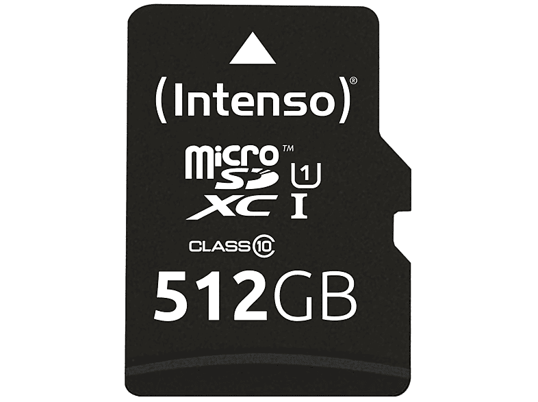 UHS-1 Card INTENSO SD Premium GB, 512 Speicherkarte, Schwarz Micro