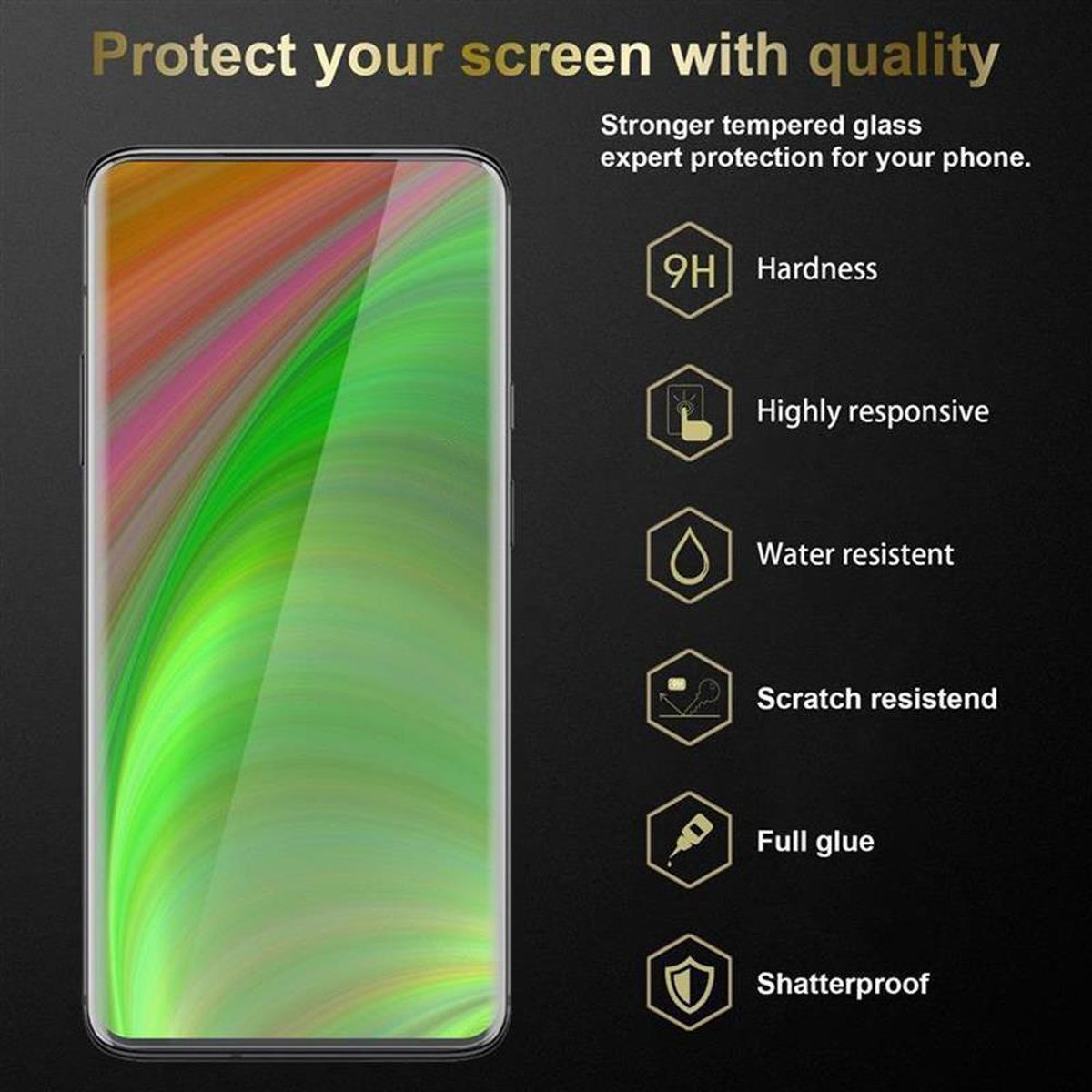 PRO) Schutzfolie(für Glas Tempered OnePlus 7 CADORABO Schutzglas