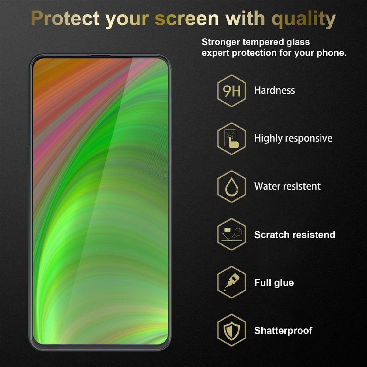 CADORABO 3x Schutzglas Tempered Glas Mi Schutzfolie(für MIX 3) Xiaomi