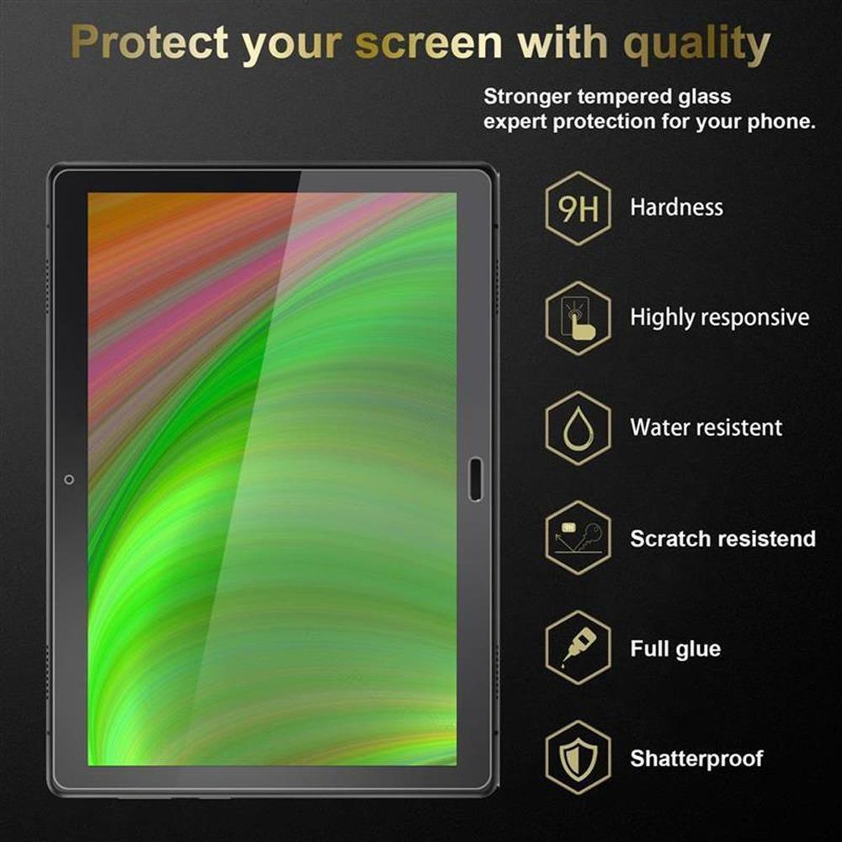 Lenovo Tab P10 (10.1 Schutzglas Tablet Schutzfolie(für CADORABO Zoll))