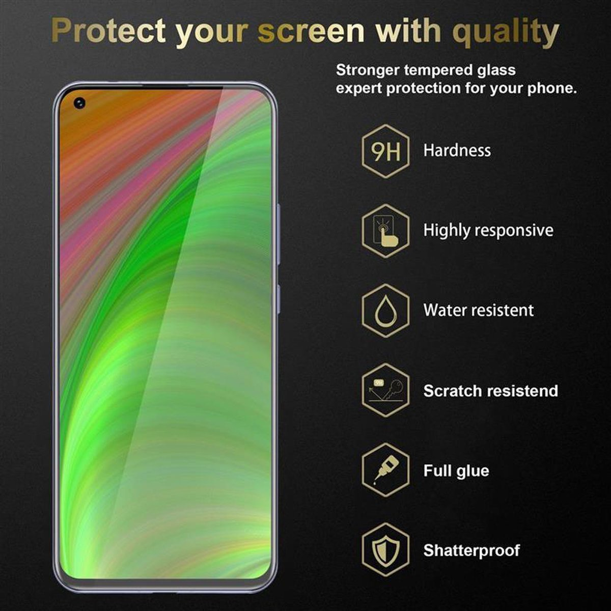 Huawei 5G) Tempered 7 Schutzglas Schutzfolie(für Glas CADORABO NOVA