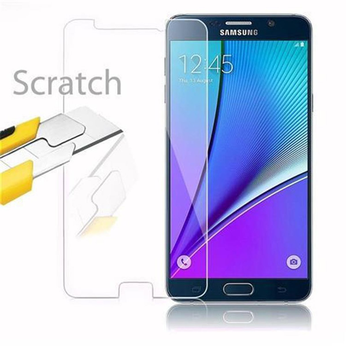 NOTE Tempered Galaxy Glas CADORABO Samsung 5) Schutzglas Schutzfolie(für