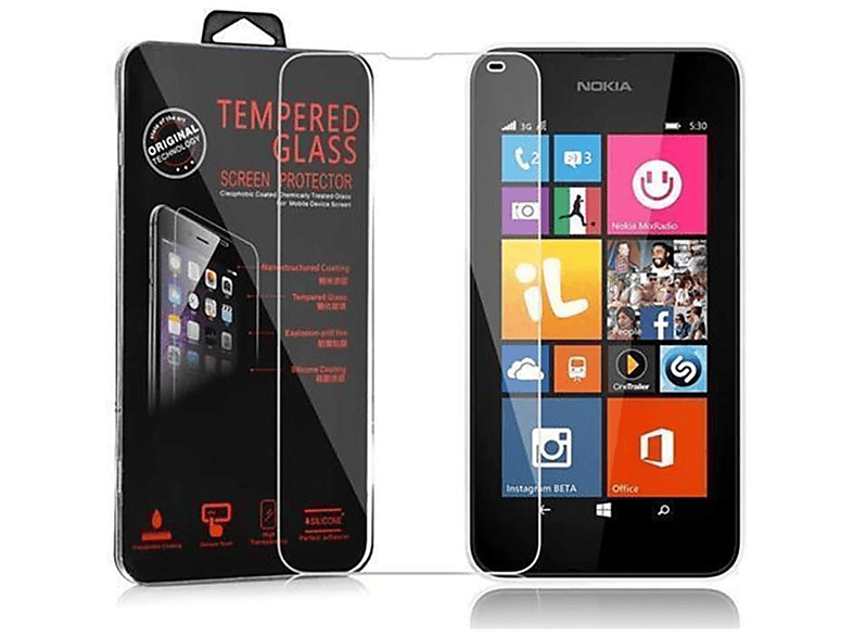 CADORABO Schutzglas Tempered Glas Schutzfolie(für Nokia Lumia 535)