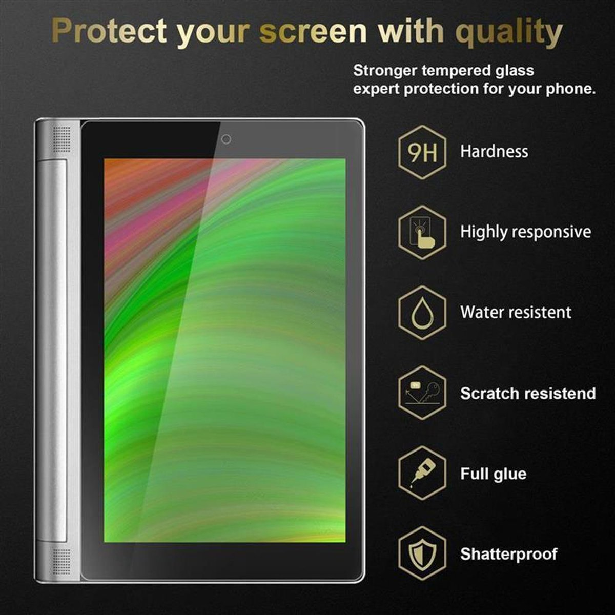Schutzglas Lenovo Tablet Tab Zoll)) (10.1 2 Yoga Schutzfolie(für CADORABO