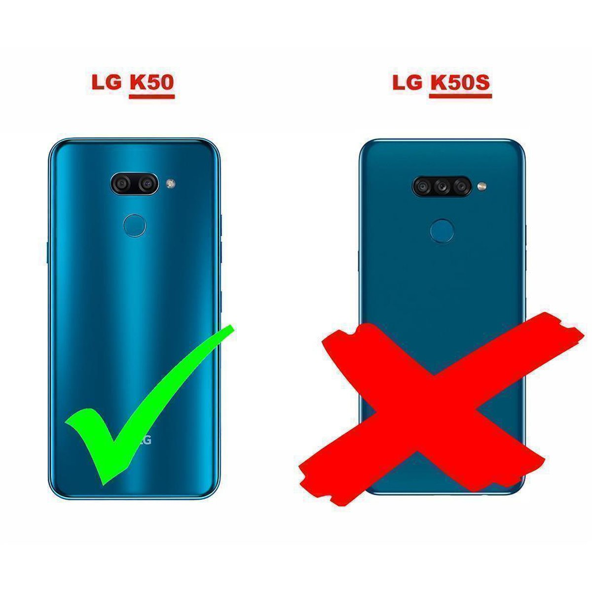 Cadorabo 3X Tempered Glass Compatible with LG K50s in HIGH Transparency - 3 Pack Screen Protection 3D Touch Compatible with 9H Hardness - Bulletproof Display Saver