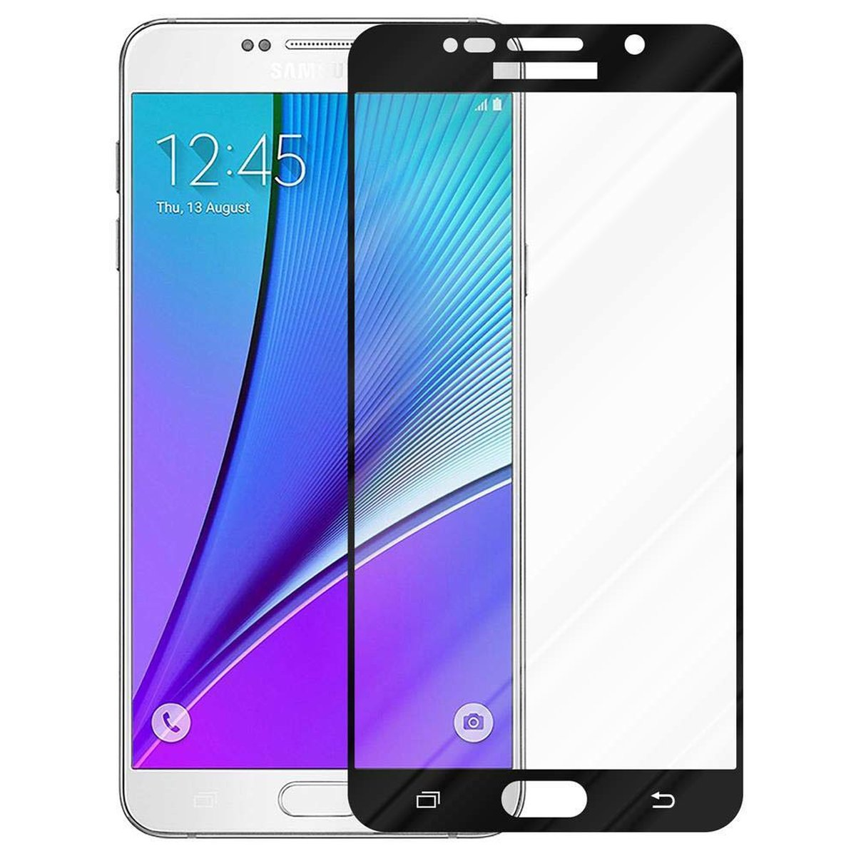 CADORABO Schutzglas voll kelebend Schutzfolie(für NOTE 5) Galaxy Samsung