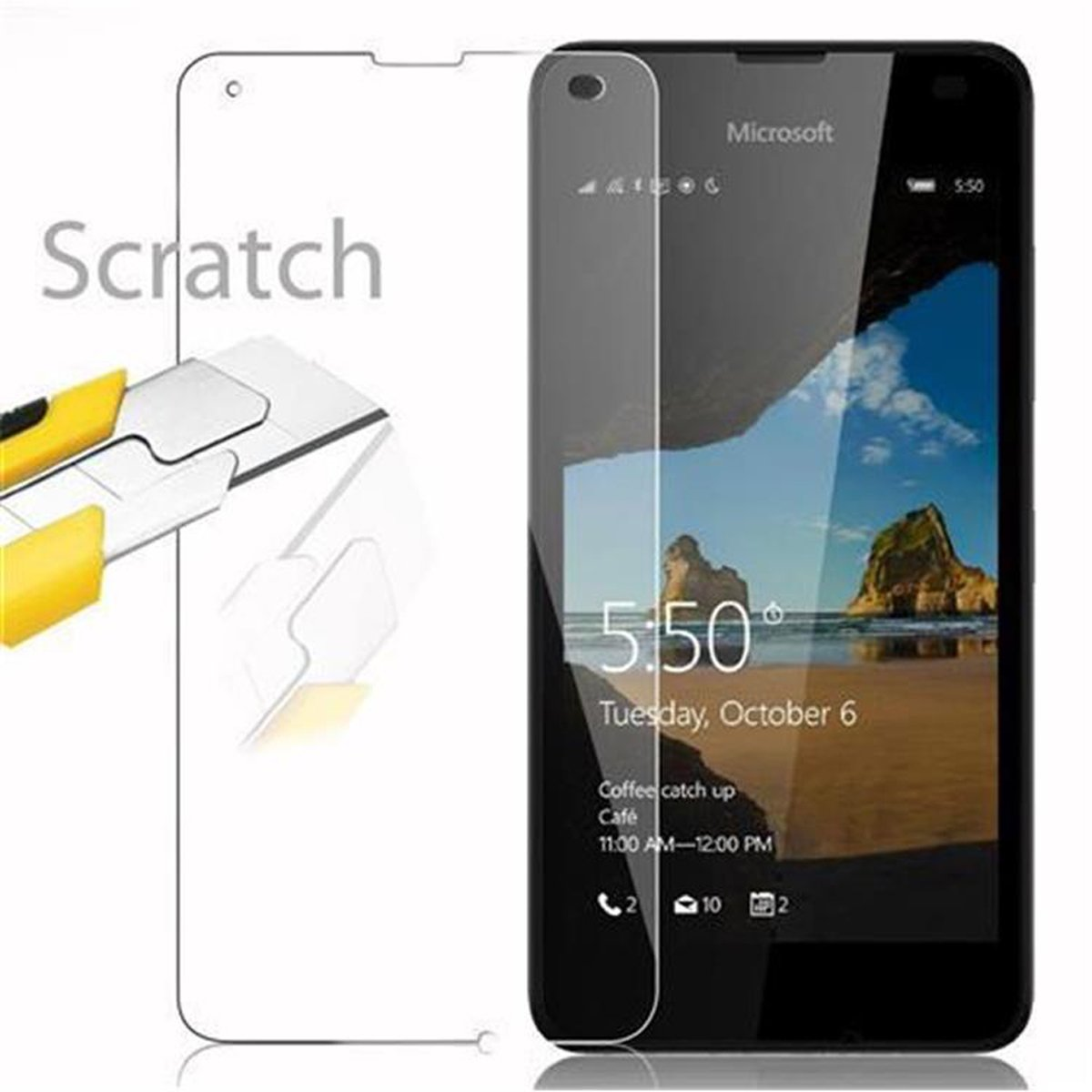 Tempered Lumia Glas Nokia Schutzglas CADORABO 550) Schutzfolie(für