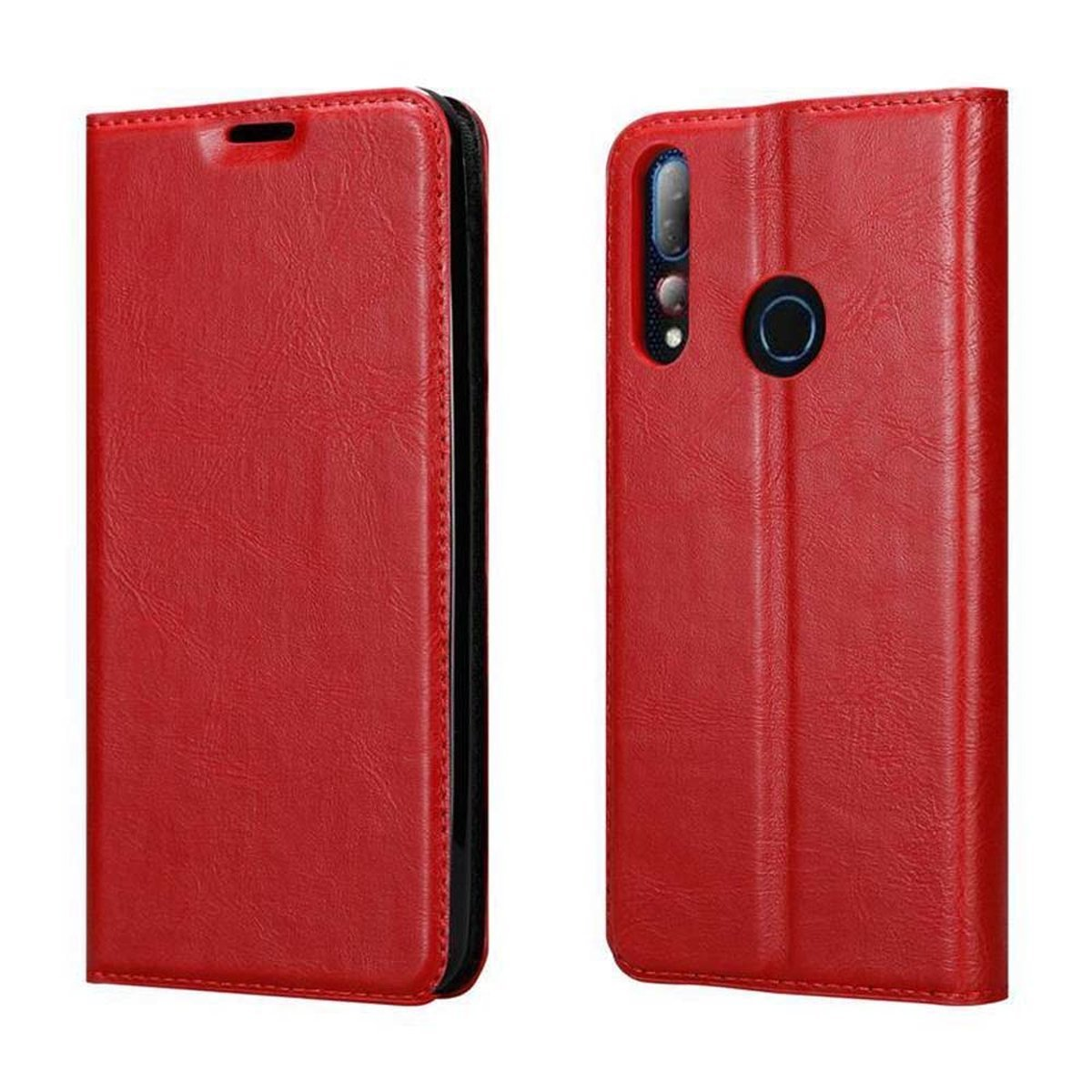 Desire PLUS, Magnet, HTC, 19 CADORABO ROT Book Invisible APFEL Hülle Bookcover,