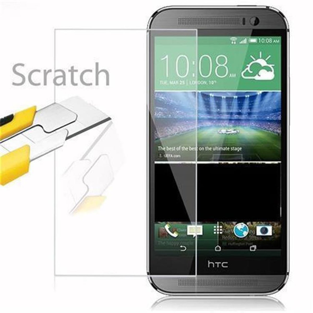 HTC M8) Tempered Schutzglas CADORABO Glas ONE Schutzfolie(für
