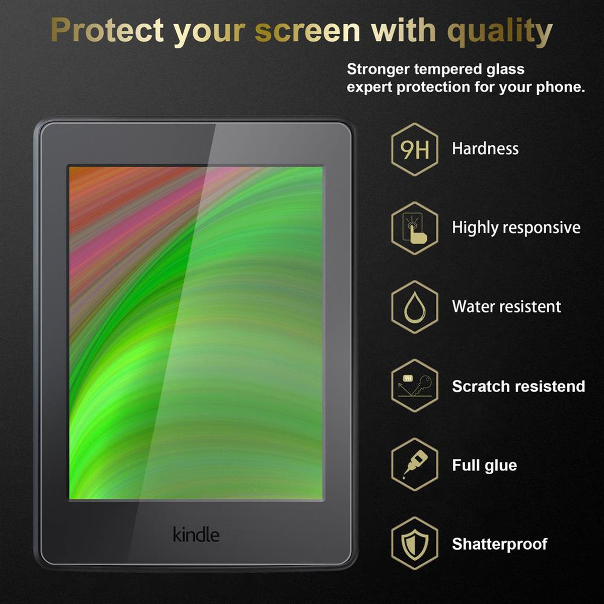 Tablet 2015 Paperwhite Kindle Schutzfolie(für Gen.)) Schutzglas (7. CADORABO