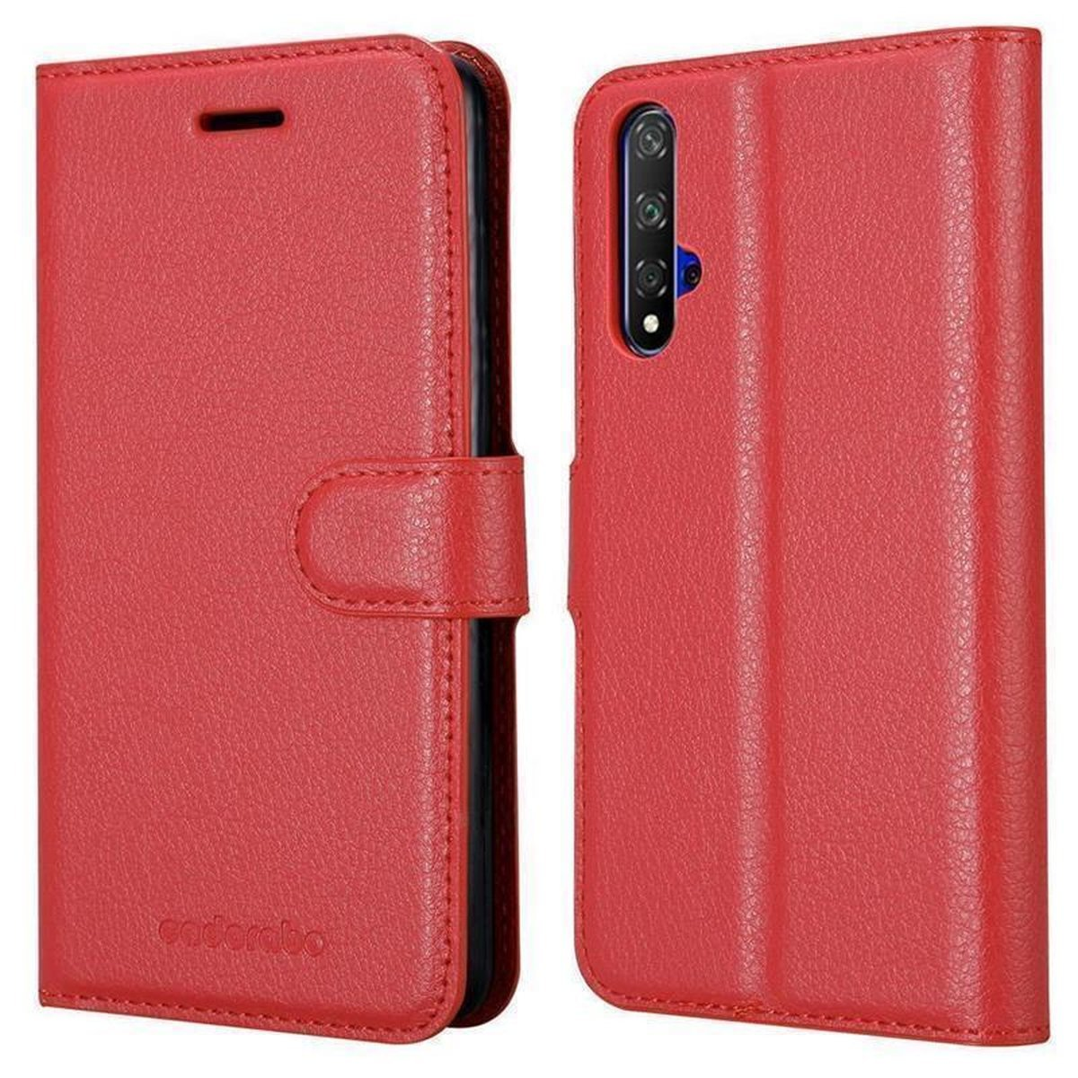 Huawei / Honor, Hülle ROT 5T, Book NOVA 20S CADORABO / Standfunktion, Bookcover, 20 KARMIN