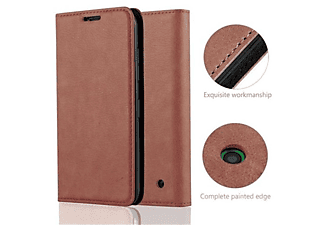carcasa de móvil  - Funda libro para Móvil - Carcasa protección resistente de estilo libro CADORABO, Nokia, Lumia 630, 80 capuchino