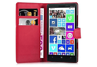 carcasa de móvil Funda libro para Móvil - Carcasa protección resistente de estilo libro;CADORABO, Nokia, Lumia 929 / 930, rojo carmín