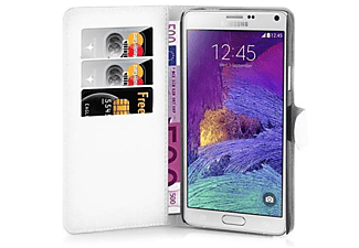 carcasa de móvil Funda libro para Móvil - Carcasa protección resistente de estilo libro;CADORABO, Samsung, Galaxy NOTE 4, blanco ártico