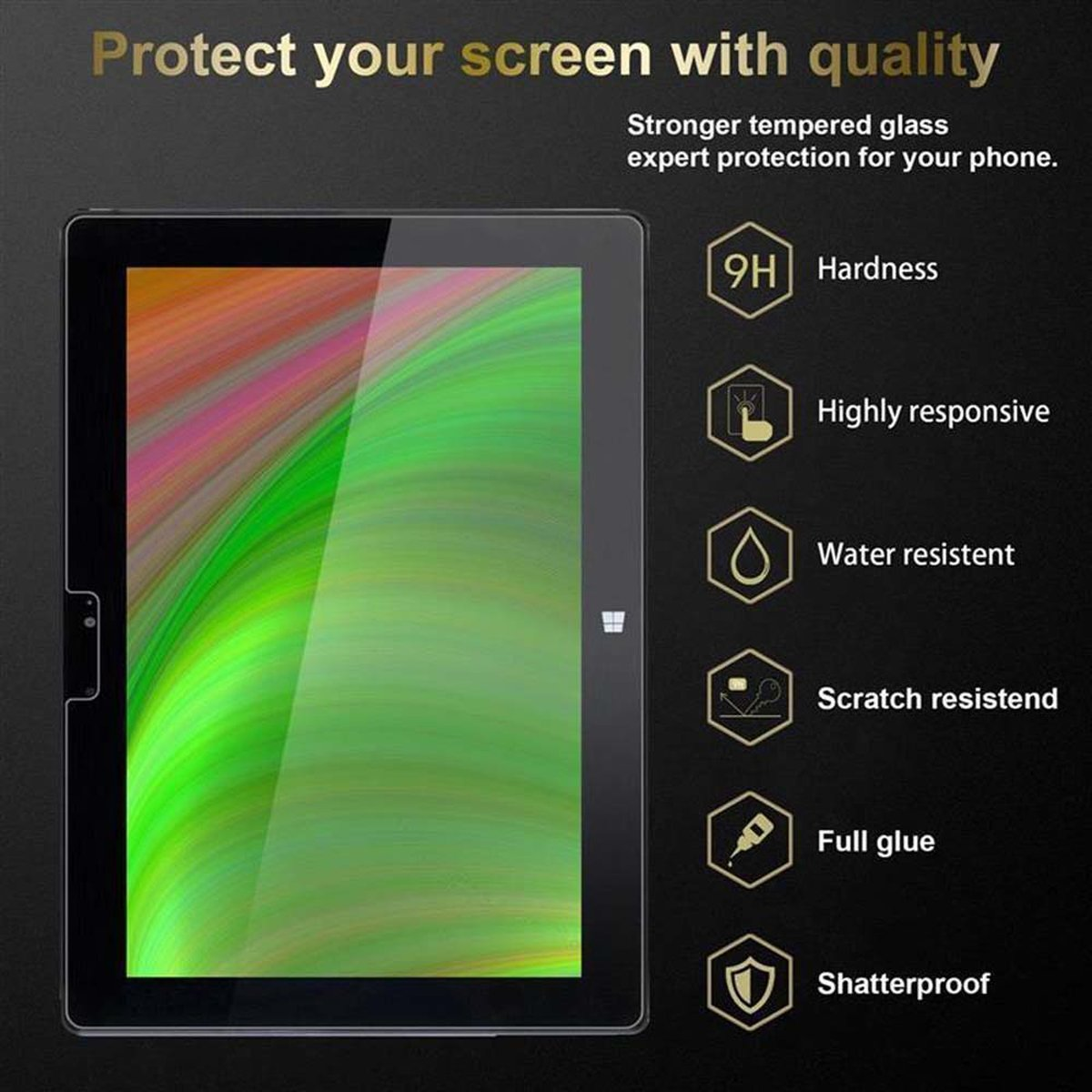 CADORABO 3x Schutzglas Schutzfolie(für 2) Microsoft Surface RT / Surface