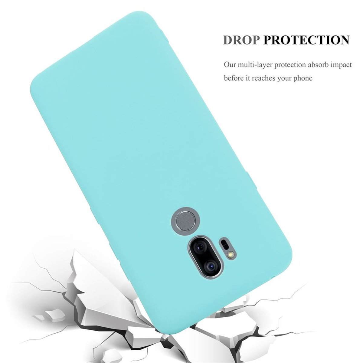 LG, Backcover, ThinQ Candy ONE, CADORABO FIT G7 Hülle BLAU TPU im Style, / CANDY /