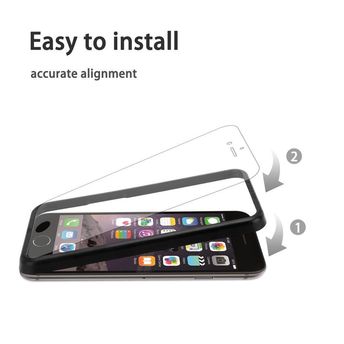 CADORABO 3x Tempered PLUS) Schutzfolie(für iPhone Schutzglas 7S / / PLUS Apple Installationshilfe PLUS 7 mit 8