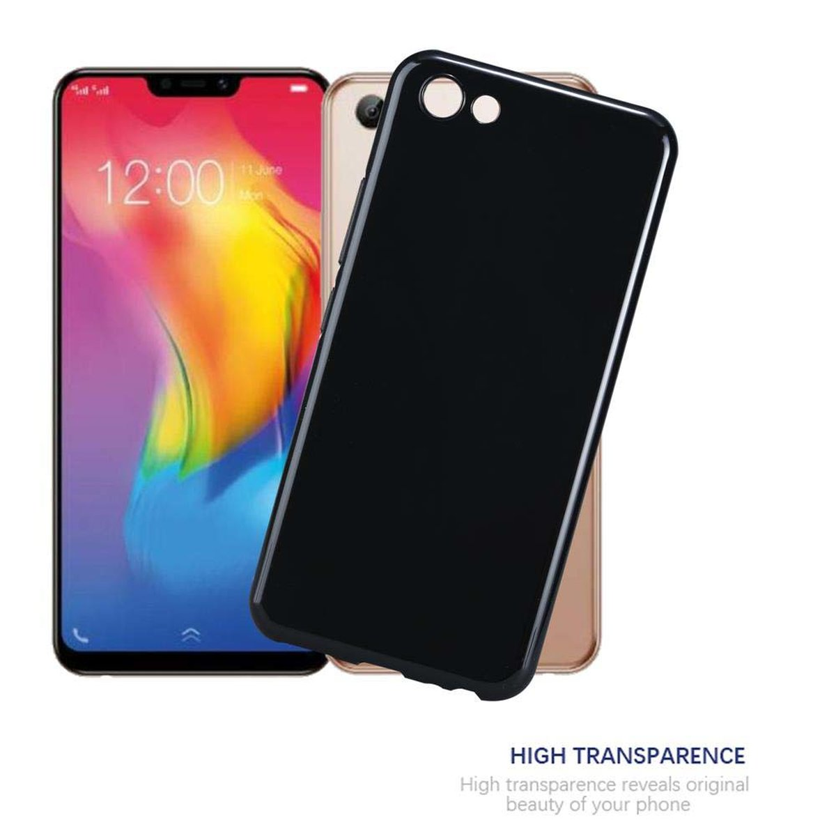 Y83, Vivo, AIR Schutzhülle, Ultra SCHWARZ CADORABO Slim TPU Backcover,