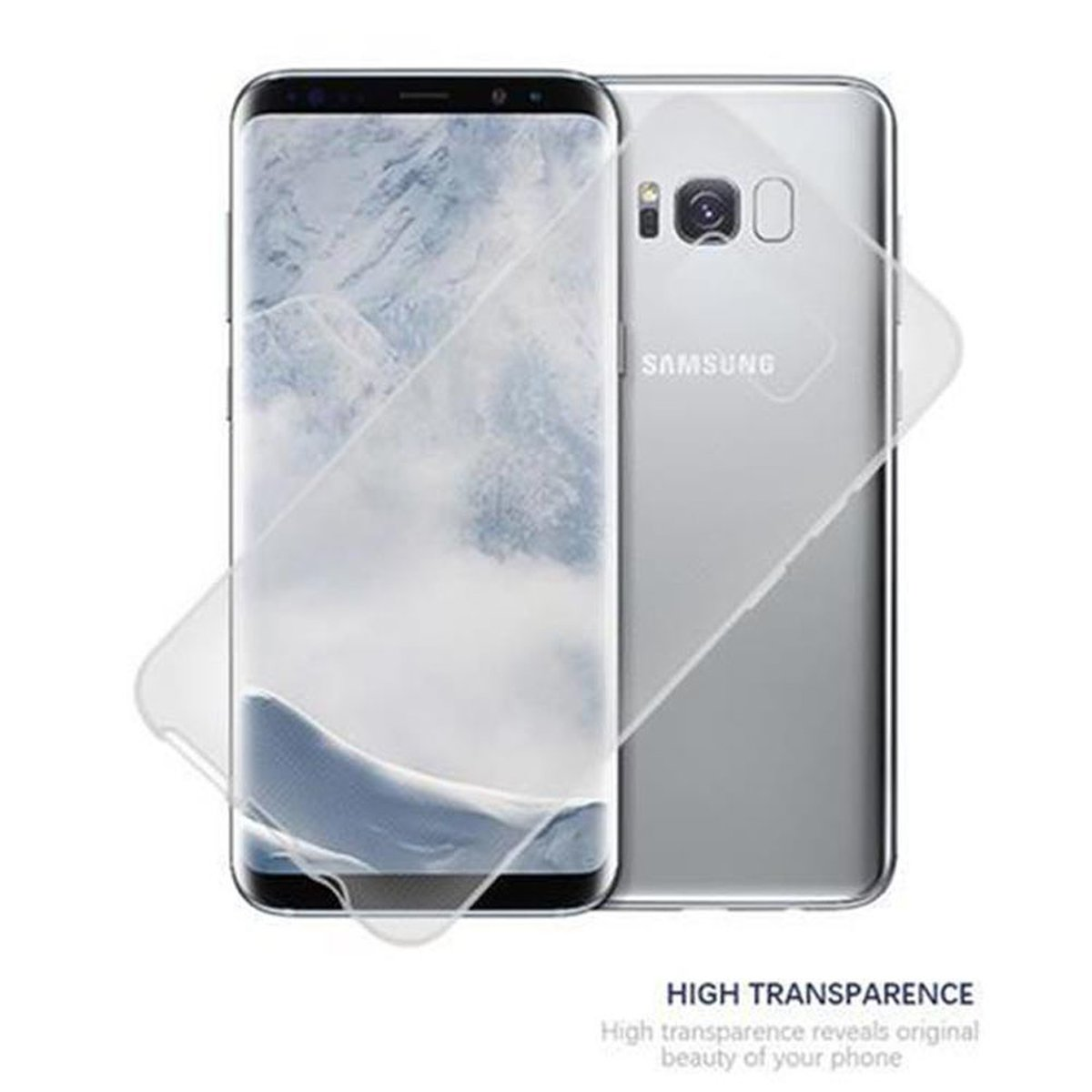 Due smartphone con protezioni schermo, uno con schermo acceso, l'altro con schermo vuoto.