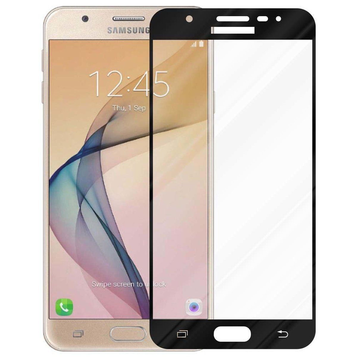 CADORABO Schutzglas voll kelebend Schutzfolie(für J5 ON5) / Samsung Galaxy PRIME
