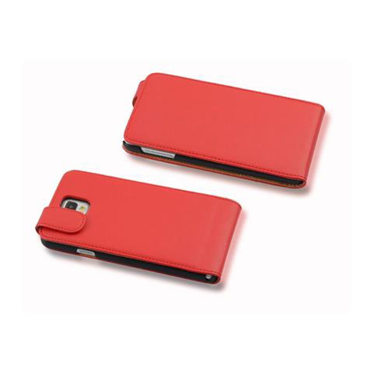Cover, 3, ROT im Style, Flip NOTE Samsung, CADORABO Flip Galaxy CHILI Handyhülle