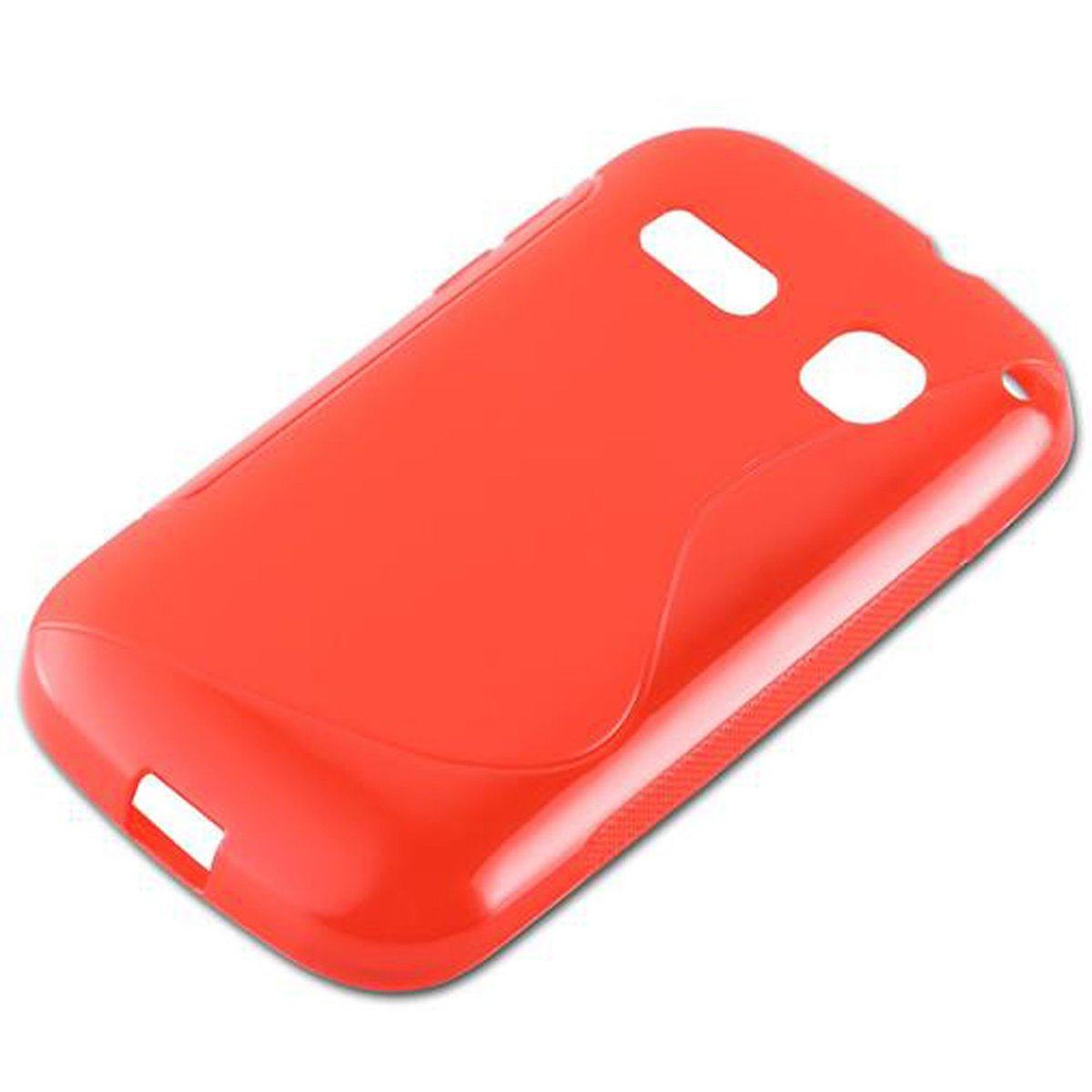 CADORABO TPU S-Line OneTouch Alcatel, POP INFERNO Handyhülle, Backcover, C3, ROT